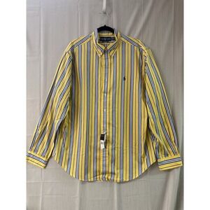 Ralph‎ Lauren Polo Mens XL 100% Cotton XL Classic Fit Shirt Pin Stripe New
